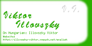 viktor illovszky business card